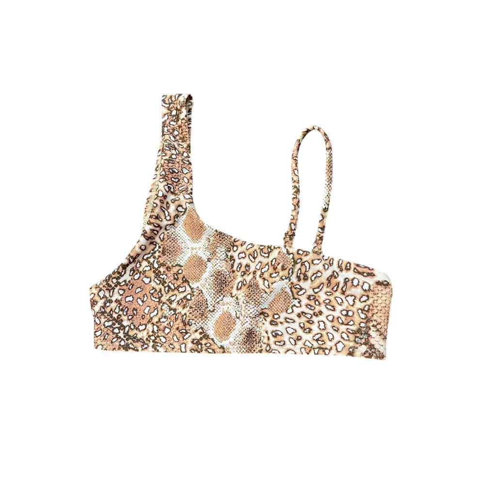 Topshop Snake Print One Shoulder Bikini Top Convertible NWT Women’s 0 - Picture 2 of 8
